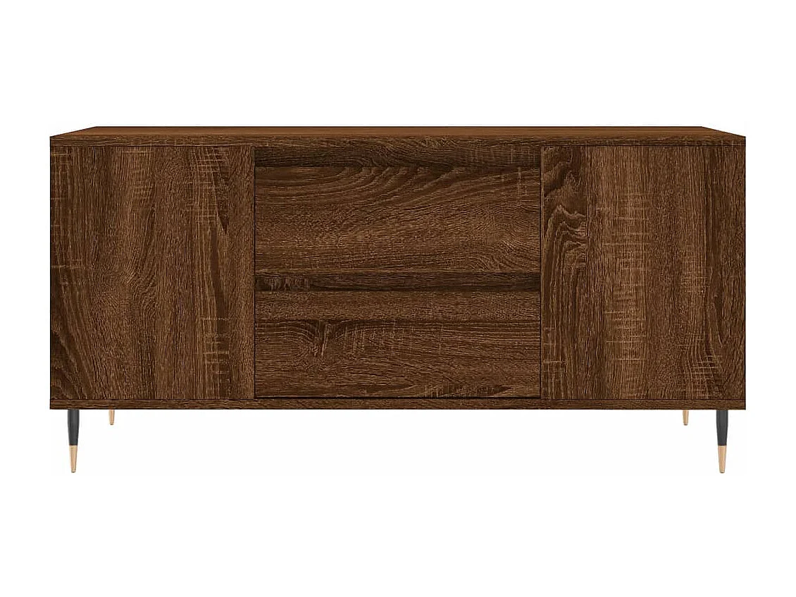 Table basse chêne marron 102x44,5x50 bois d'ingénierie