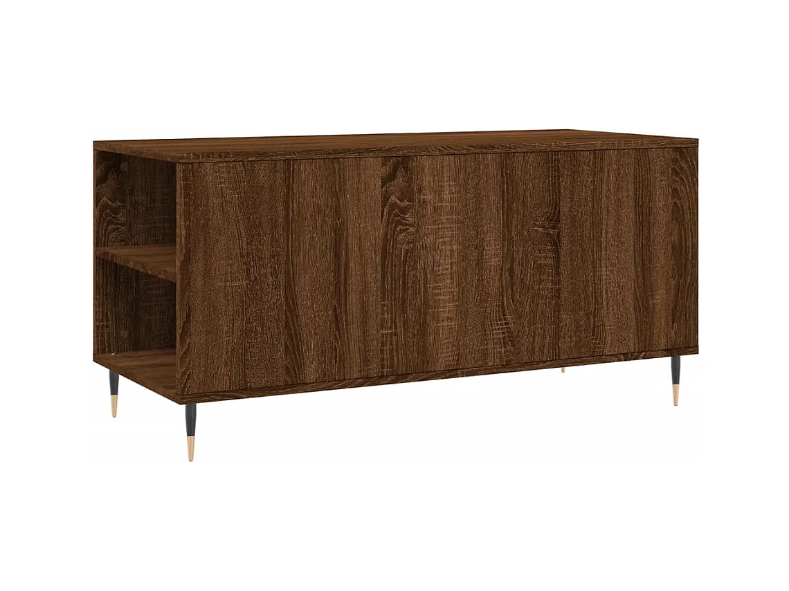 Table basse chêne marron 102x44,5x50 bois d'ingénierie