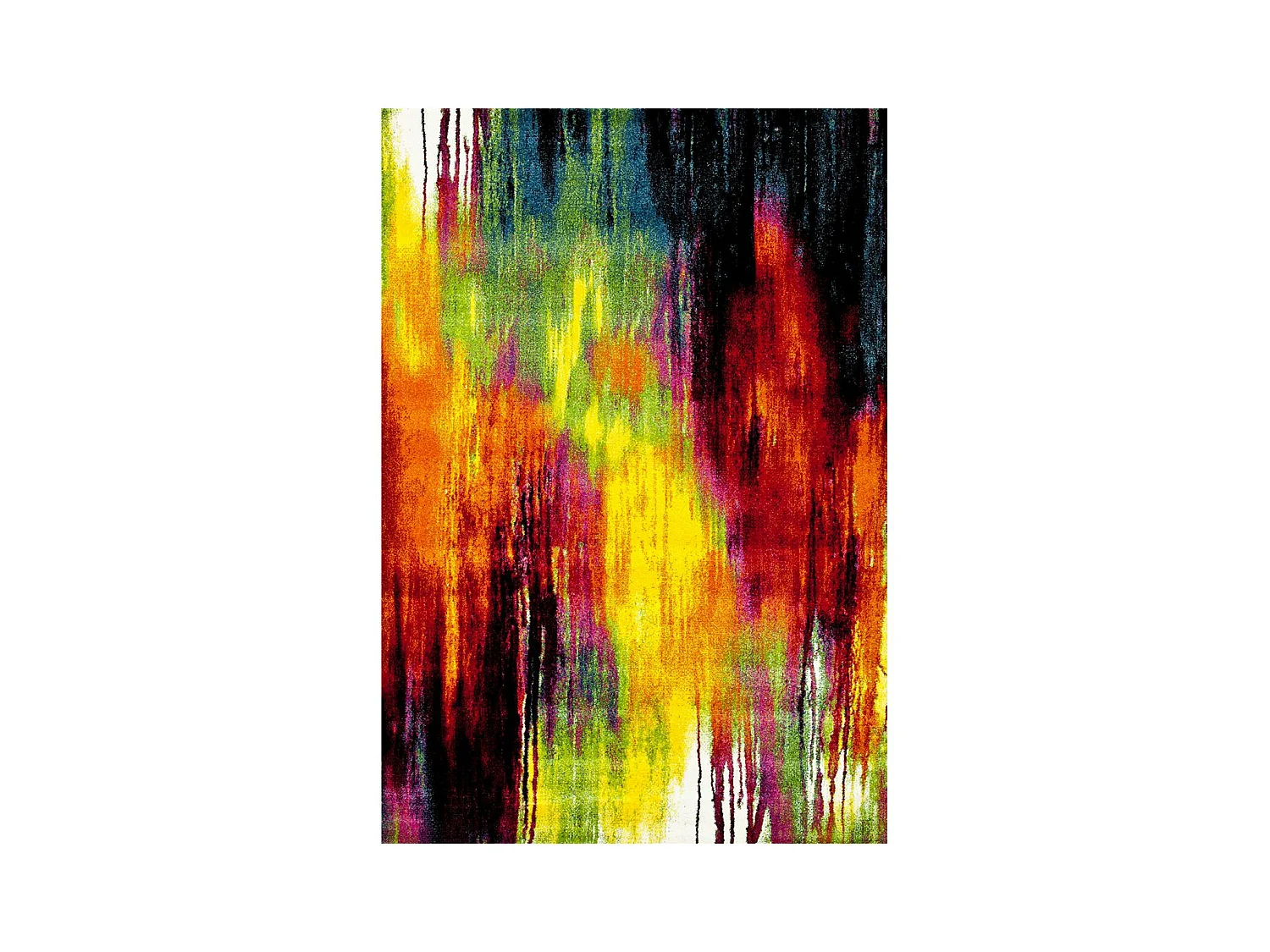tapis salon 120x170 tissé multicolore rectangle motif géométrique JOLIA 1