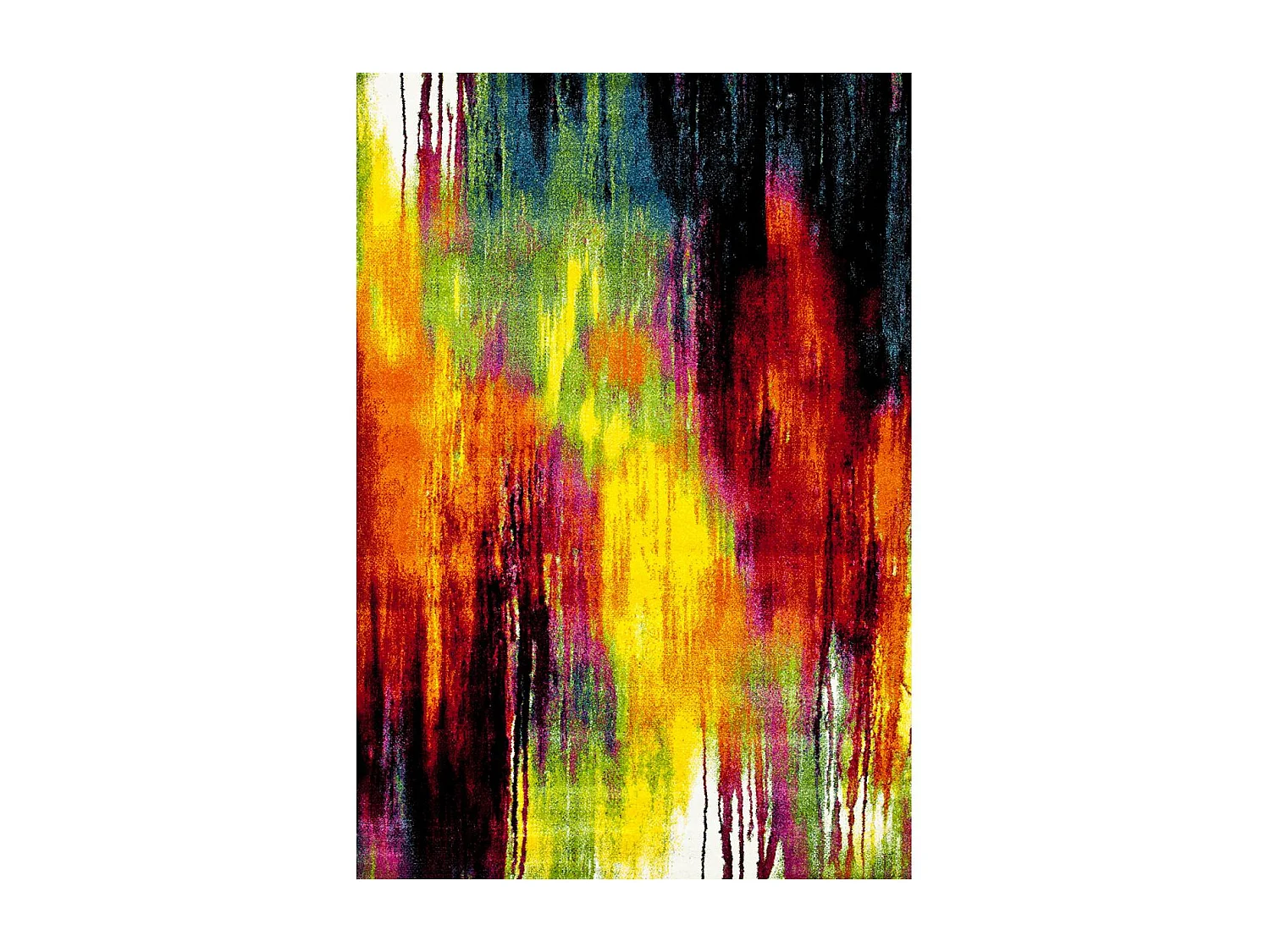 tapis salon 120x170 tissé multicolore rectangle motif géométrique JOLIA 1