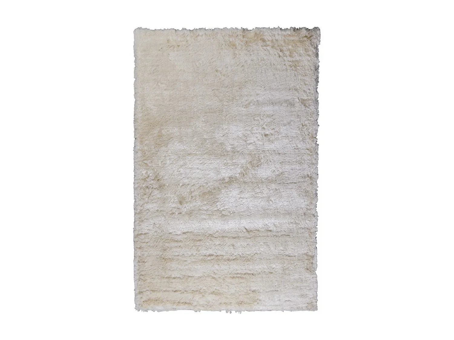 Tapis shaggy 60x110 rectangle fait main beige motif uni SG FIN