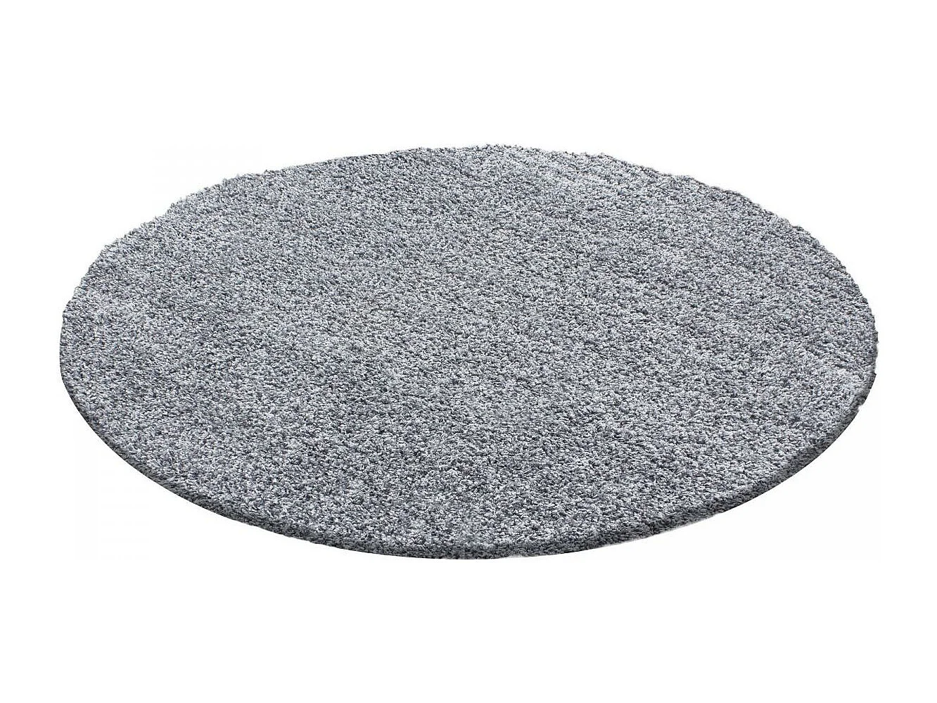 Tapis poils longs shaggy 120x170 rectangle tissé gris motif uni UNI L