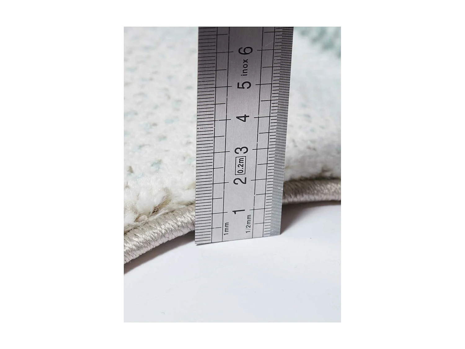 tapis entrée 40x60 tissé gris et beige rectangle motif scandinave LYN8 MARIX