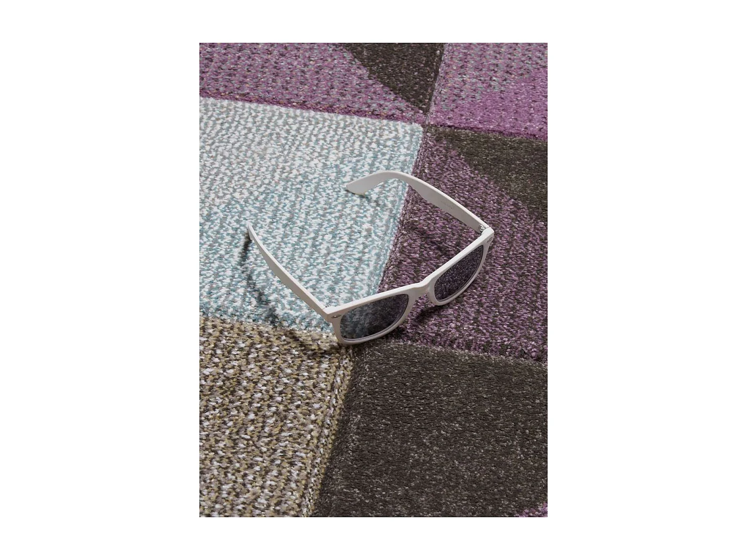 tapis entrée 40x60 tissé gris et beige rectangle motif scandinave LYN8 MARIX