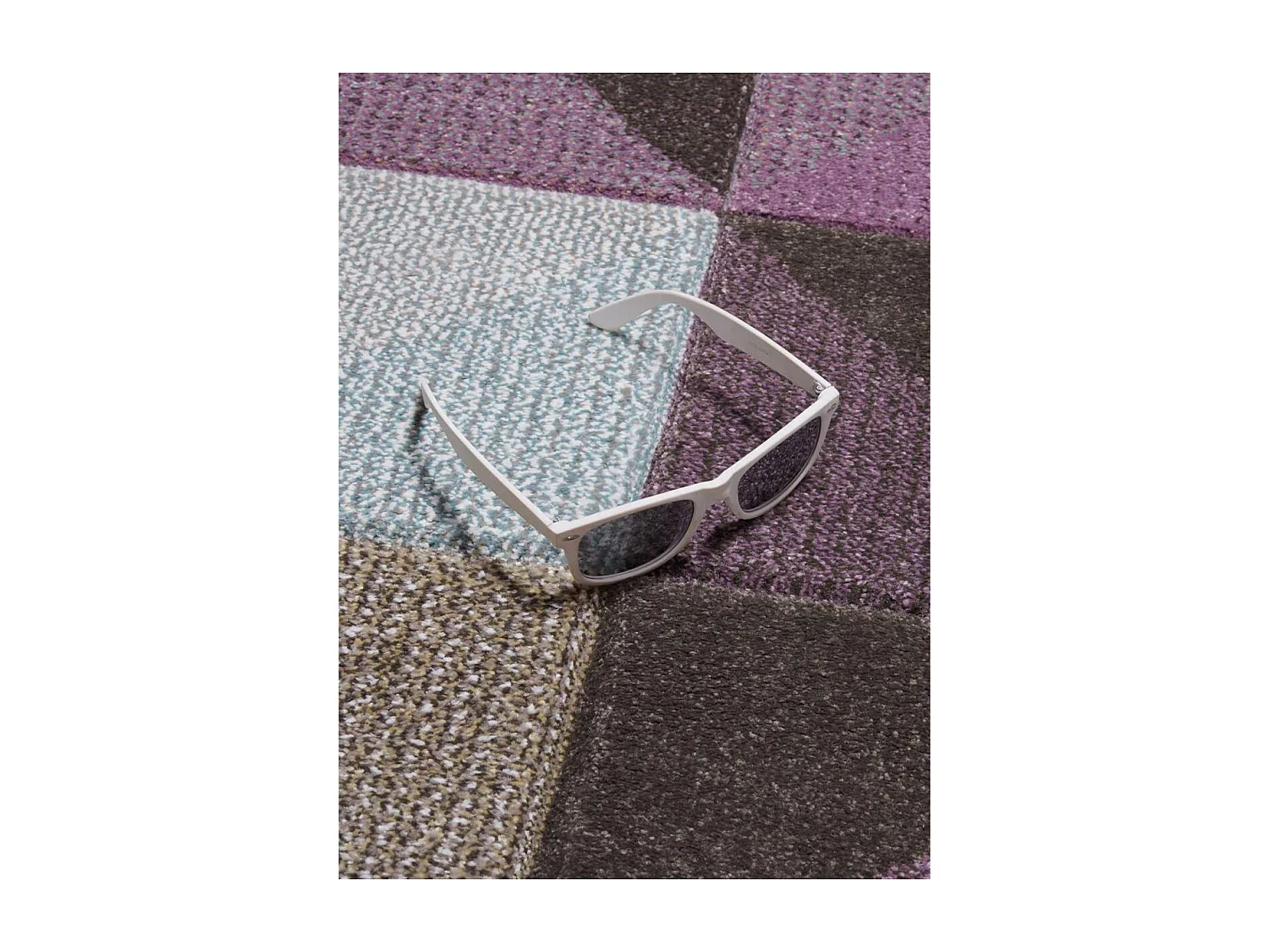 tapis entrée 40x60 tissé gris et beige rectangle motif scandinave LYN8 MARIX