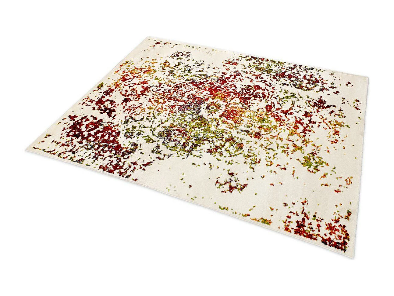 Tapis oriental 80x150 rectangle multicolore tissé motif ancestral DESTRUCT 2