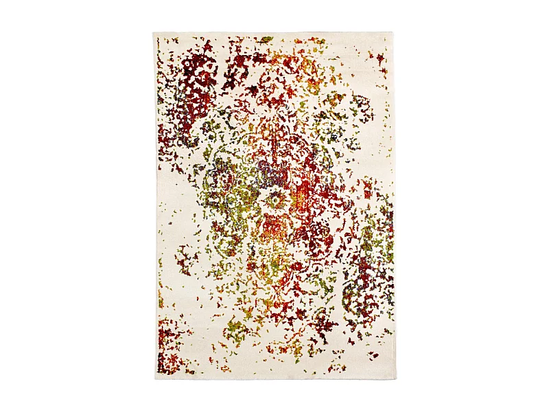 Tapis oriental 80x150 rectangle multicolore tissé motif ancestral DESTRUCT 2