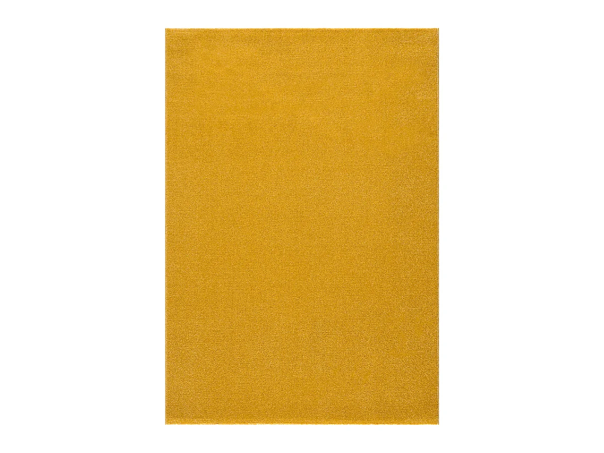 tapis open space 140x200 tissé jaune rectangle motif uni NOSSA