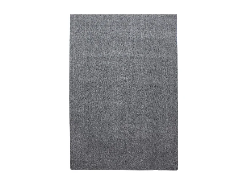 tapis salle à manger 240x340 tissé gris clair rectangle motif uni SOULA