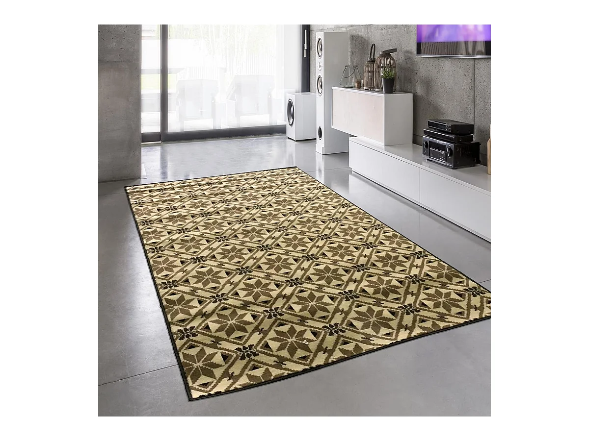 tapis chambre 60x110 tissé ivoire rectangle AF2 CARODE