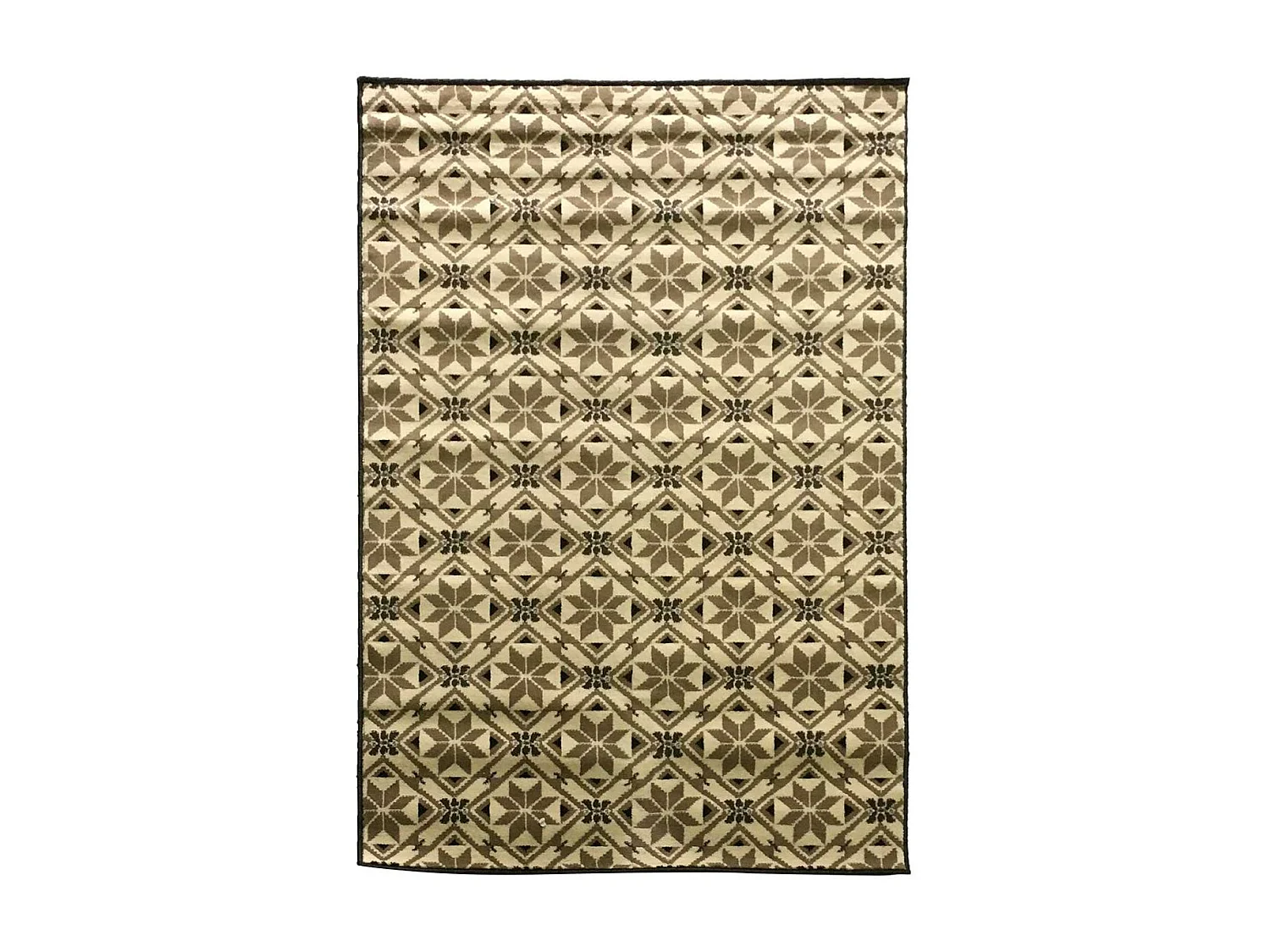 tapis chambre 60x110 tissé ivoire rectangle LYN49 CARODE