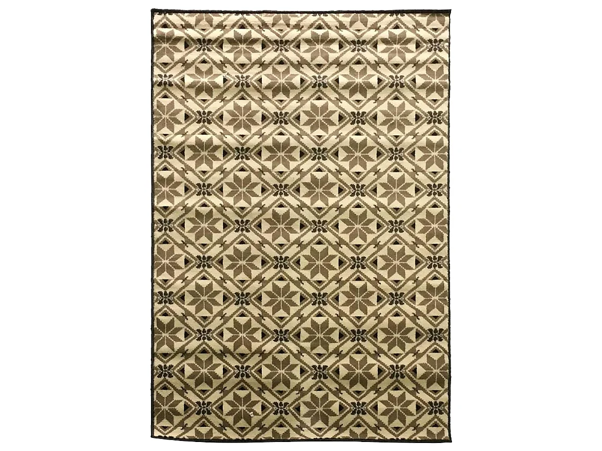 tapis chambre 60x110 tissé ivoire rectangle LYN49 CARODE