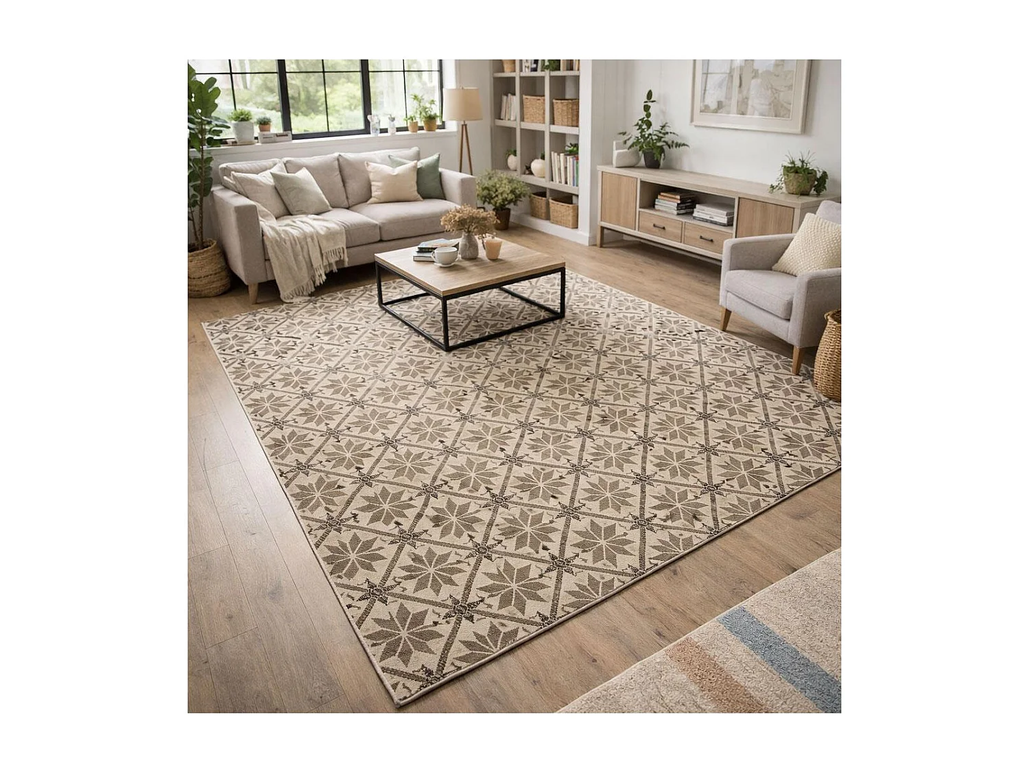 tappeto per camera 60x110 intrecciato rettangolo avorio LYN49 CARODE