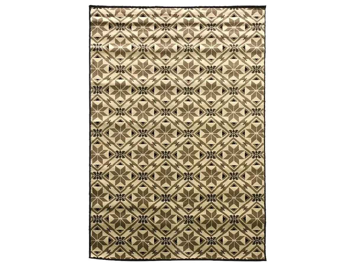 tapis chambre 60x110 tissé ivoire rectangle LYN49 CARODE