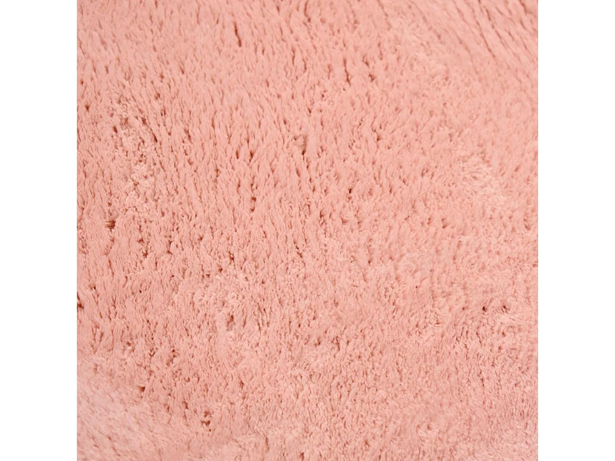 Tapis d'entrée LYN10 LAVABLE 80x150 soyeux et doux, tapis rose uni à l'aspect : Shaggy