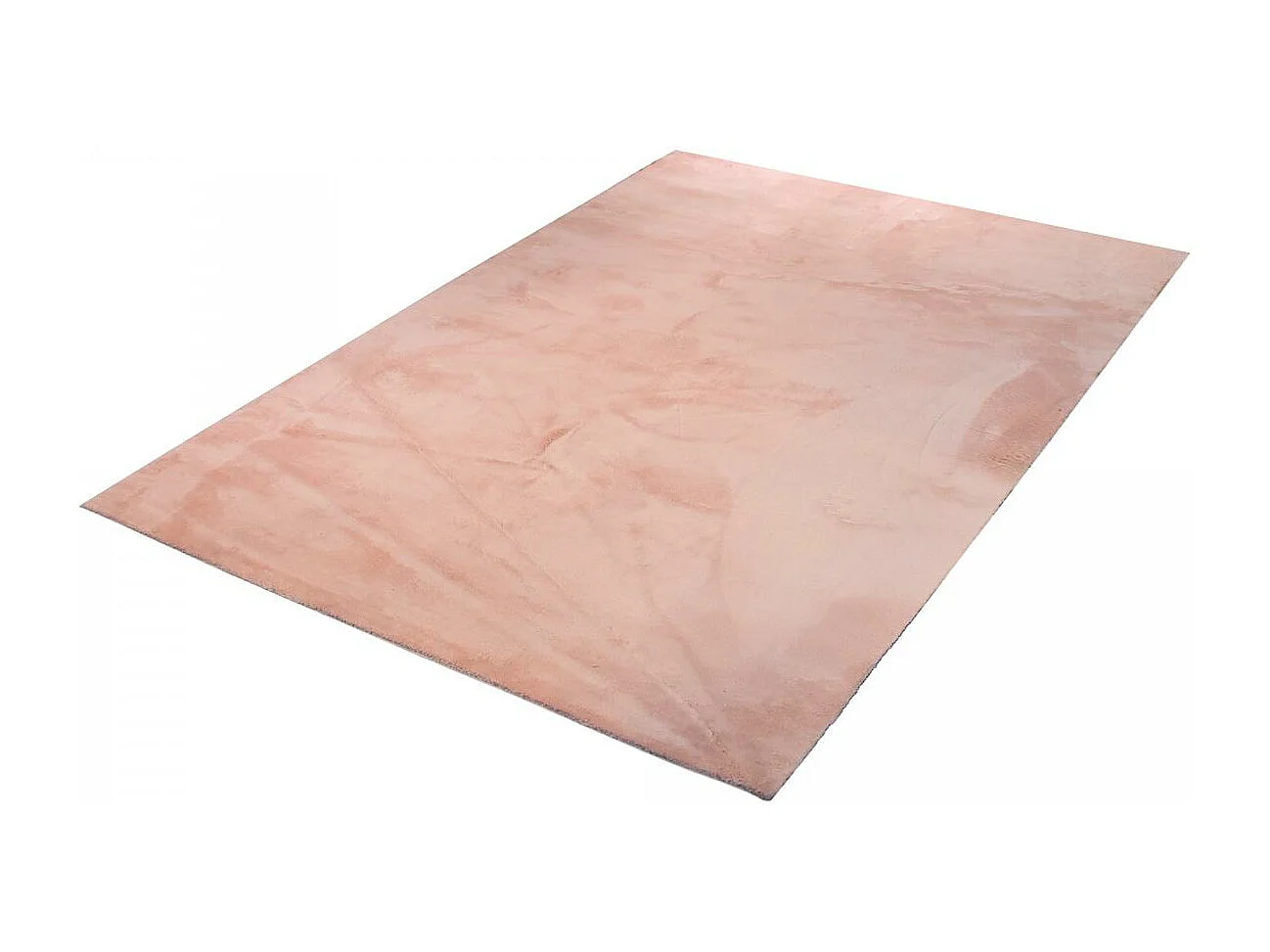 Tapis d'entrée LYN10 LAVABLE 80x150 soyeux et doux, tapis rose uni à l'aspect : Shaggy