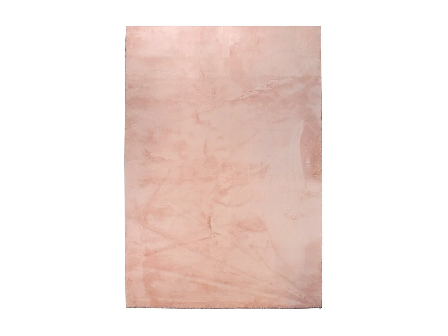 Tapis d'entrée LYN10 LAVABLE 80x150 soyeux et doux, tapis rose uni à l'aspect : Shaggy