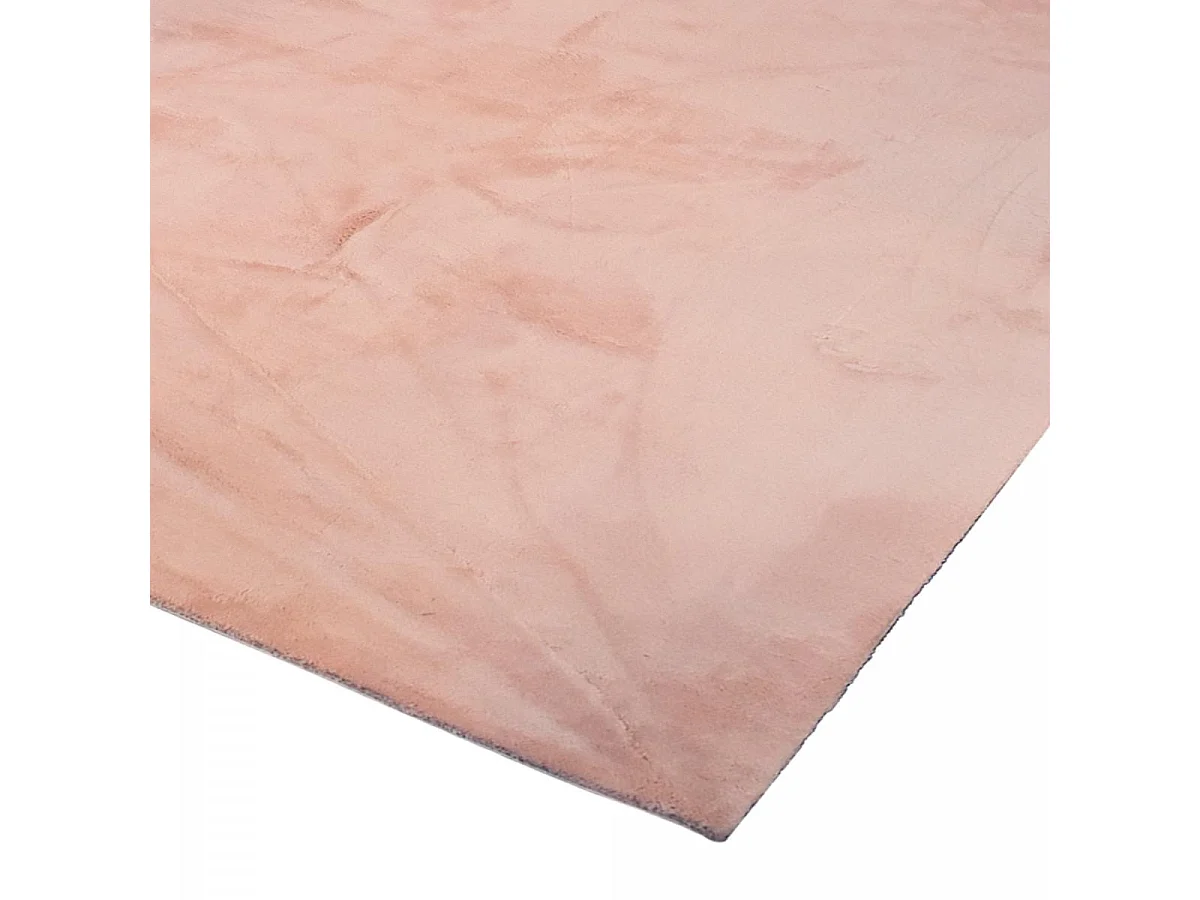 Tappeto a pelo lungo a pelo lungo 80x150 rettangolo tessuto rosa a tinta unita LOFTUNI