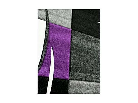 tapis salon 120x170 tissé violet rectangle motif géométrique VIRGULADA
