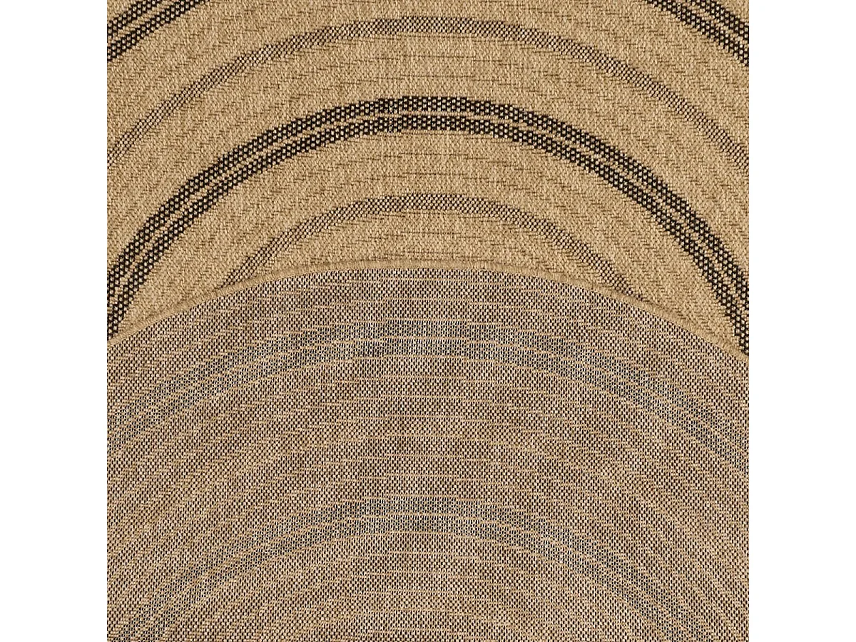Tapis extérieur 60x180 tissé kilim beige et noir JUTE ART 5