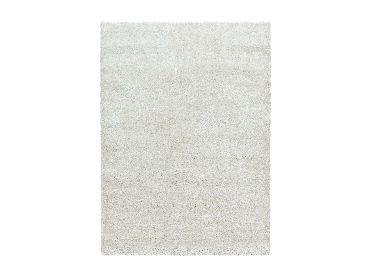 Tapis longs poils shaggy 280x370 rectangle tissé crème motif uni UNI A
