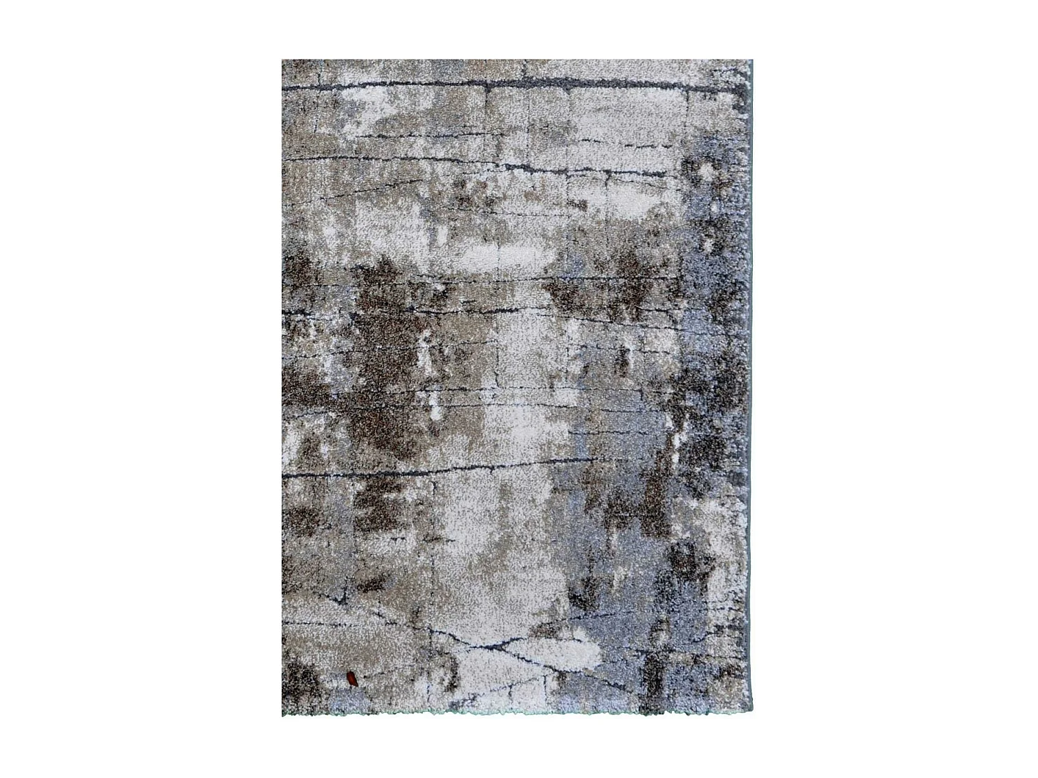 tapis chambre 80x150 tissé gris rectangle motif faux uni OXIVAN