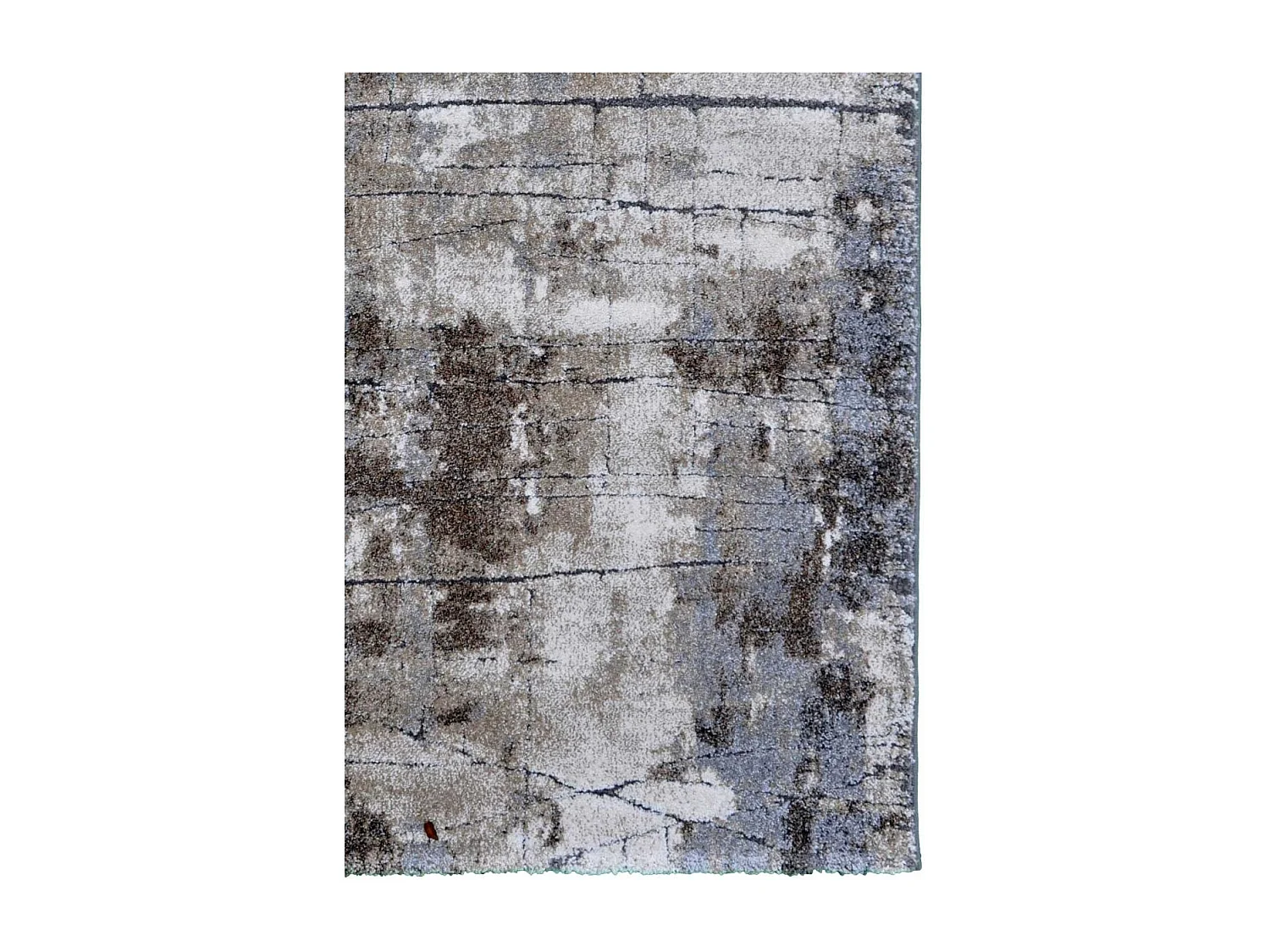 tapis chambre 80x150 tissé gris rectangle motif faux uni OXIVAN