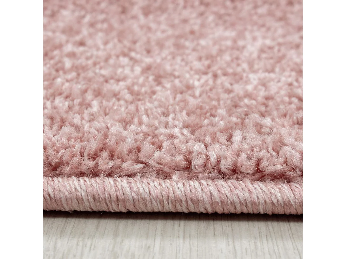Tapis de couloir 80x250 tissé motif uni SOULA rose
