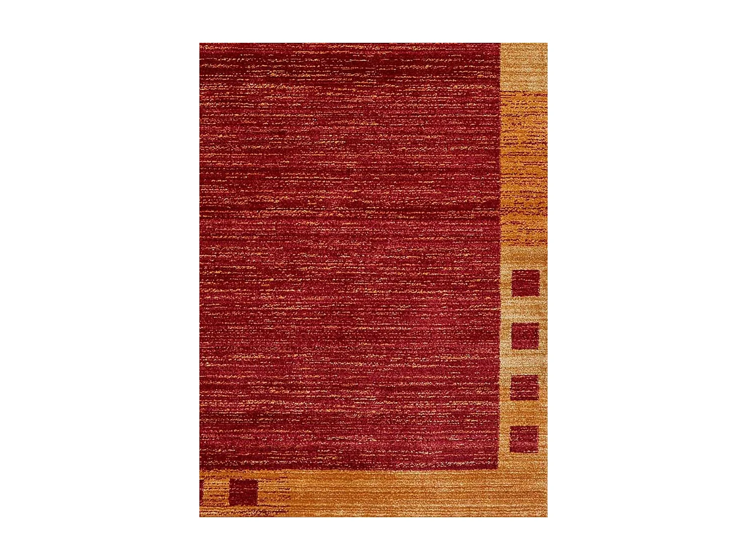 tapis de couloir 80x300 tissé rouge rectangle motif simple CHOBAY 1