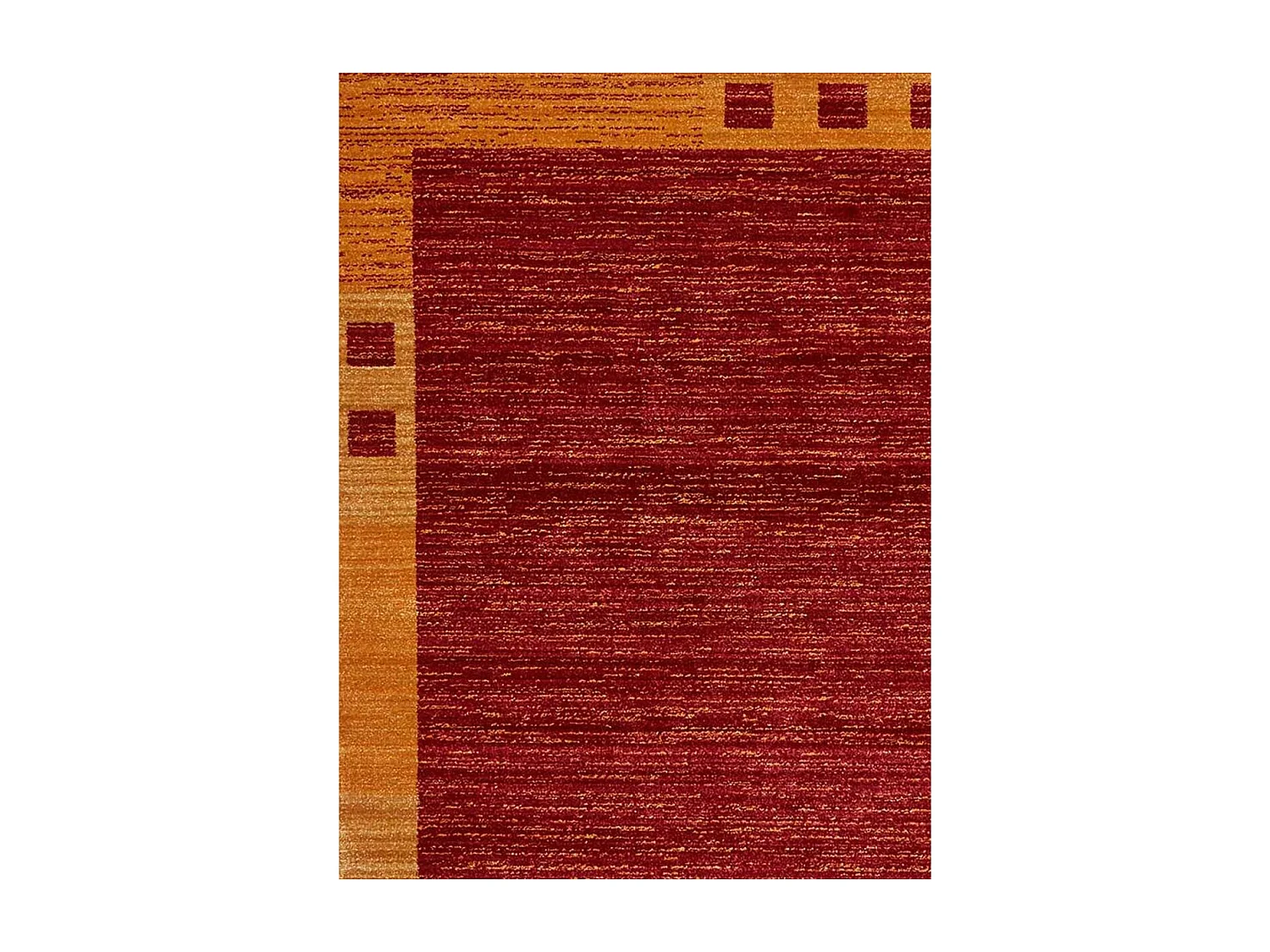 tapis de couloir 80x300 tissé rouge rectangle motif simple CHOBAY 1