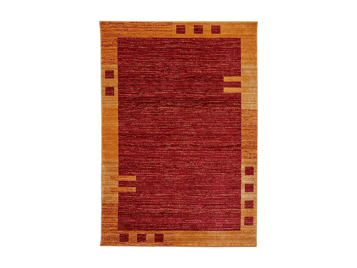 tapis de couloir 80x300 tissé rouge rectangle motif simple CHOBAY 1