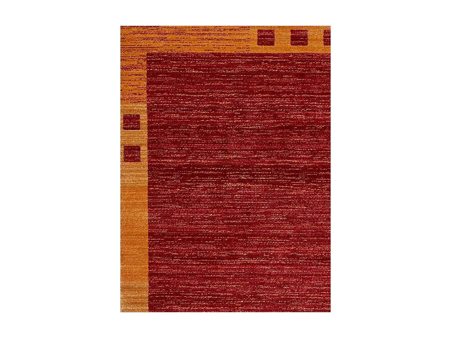 tapis de couloir 80x300 tissé rouge rectangle motif simple CHOBAY 1