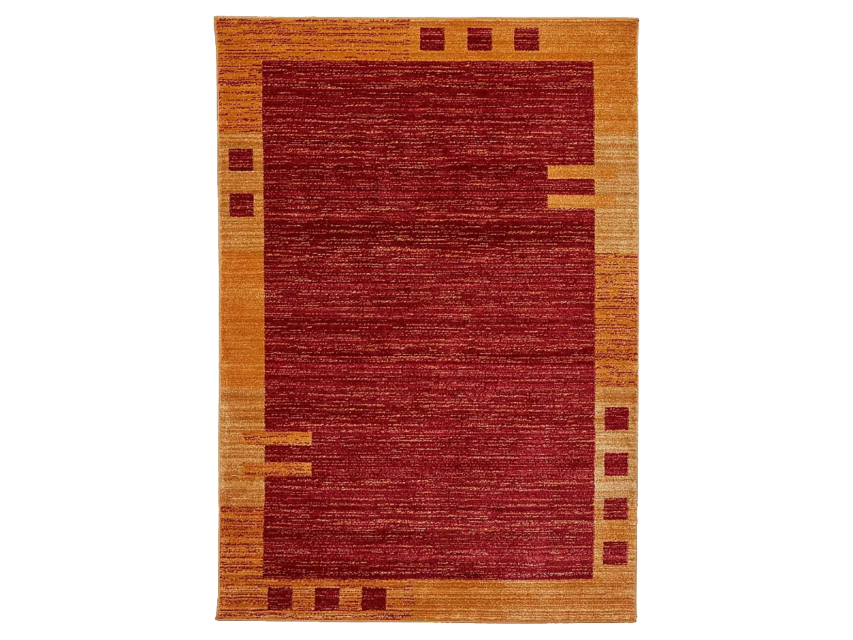 tapis de couloir 80x300 tissé rouge rectangle motif simple CHOBAY 1