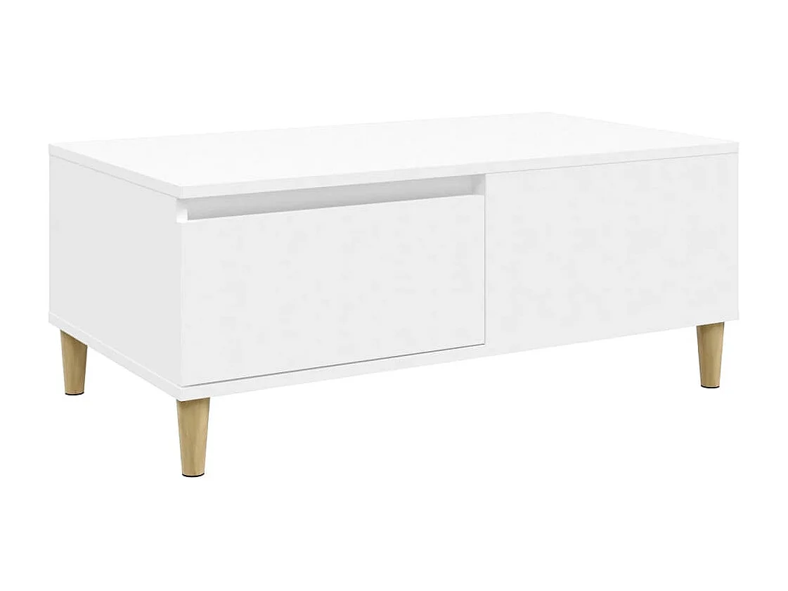 Table basse Blanc 90x50x36,5 Bois d'ingénierie
