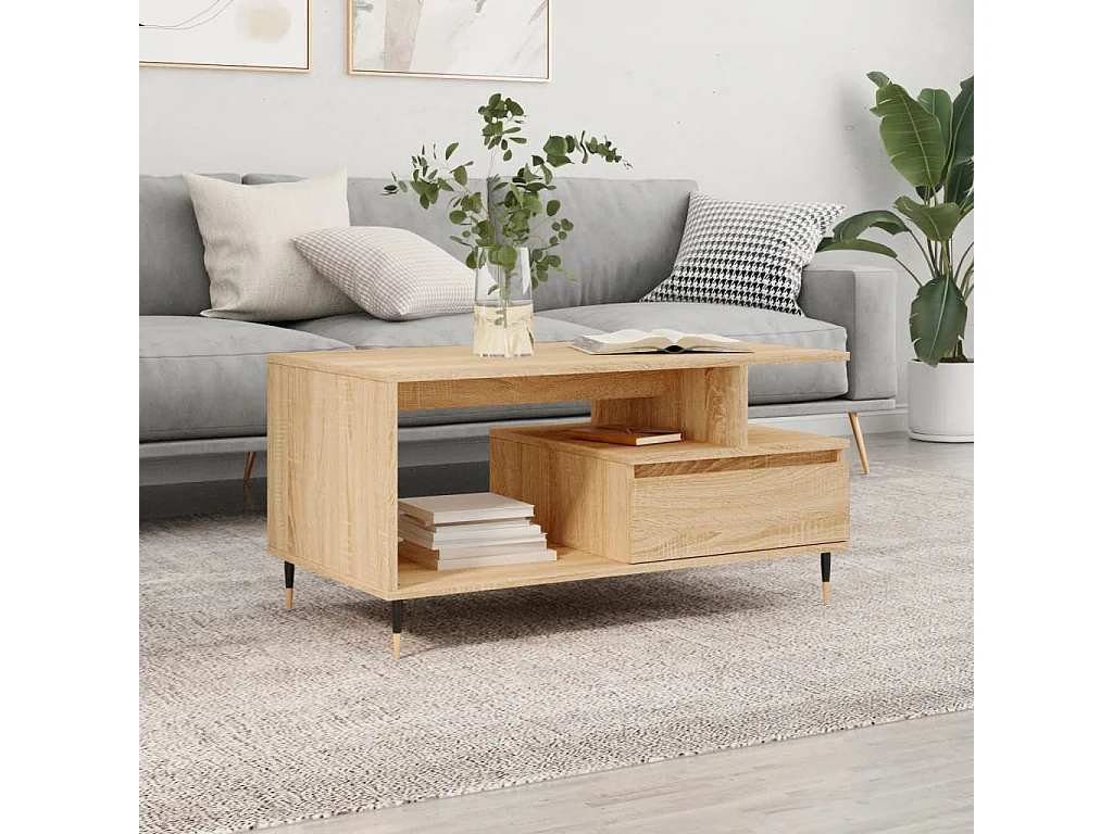 Table basse Chêne sonoma 90x49x45 Bois d'ingénierie