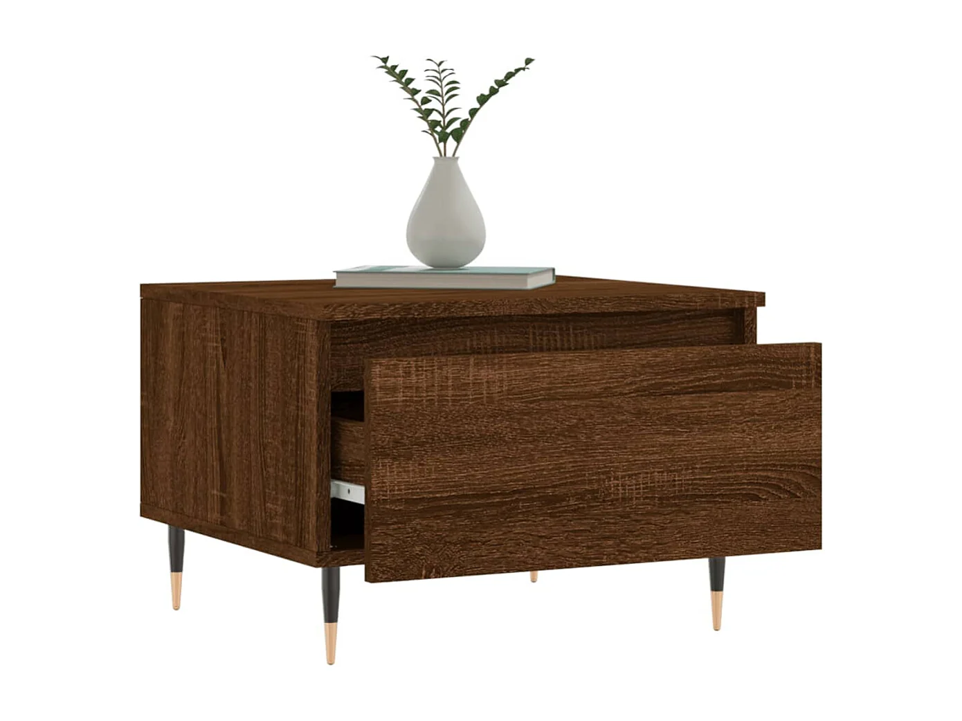 Tables basses 2 pcs chêne marron 50x46x35 bois d'ingénierie