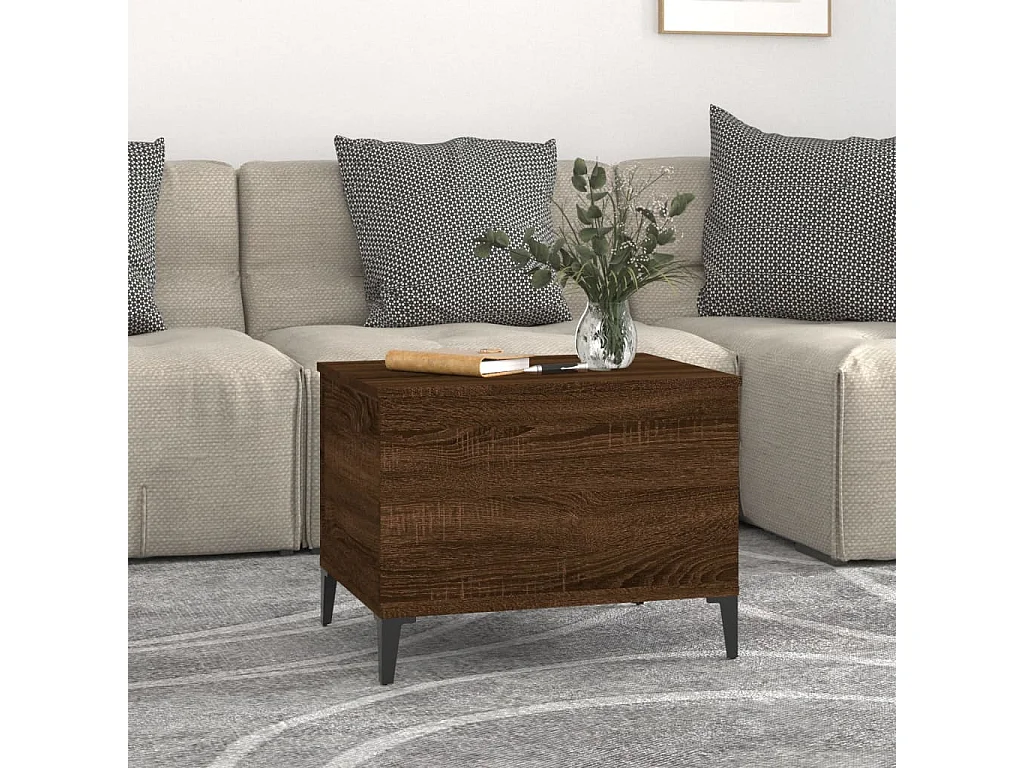 Table basse Chêne marron 60x44,5x45 Bois d'ingénierie
