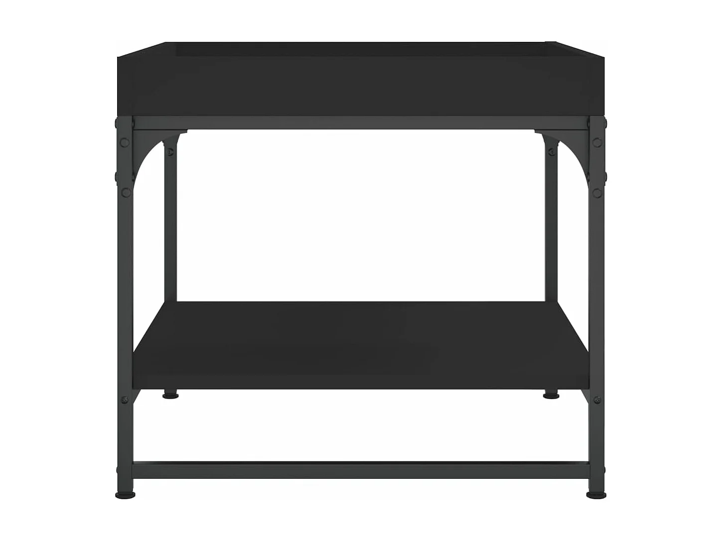 Table basse noir 49,5x49,5x45 bois d'ingénierie