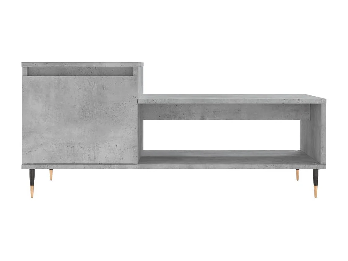 Table basse Gris béton 100x50x45 Bois d'ingénierie