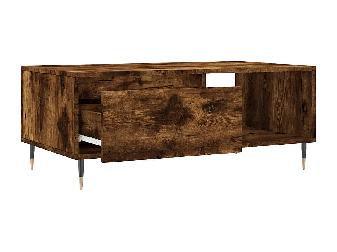 Table basse Chêne fumé 90x50x36,5 Bois d'ingénierie