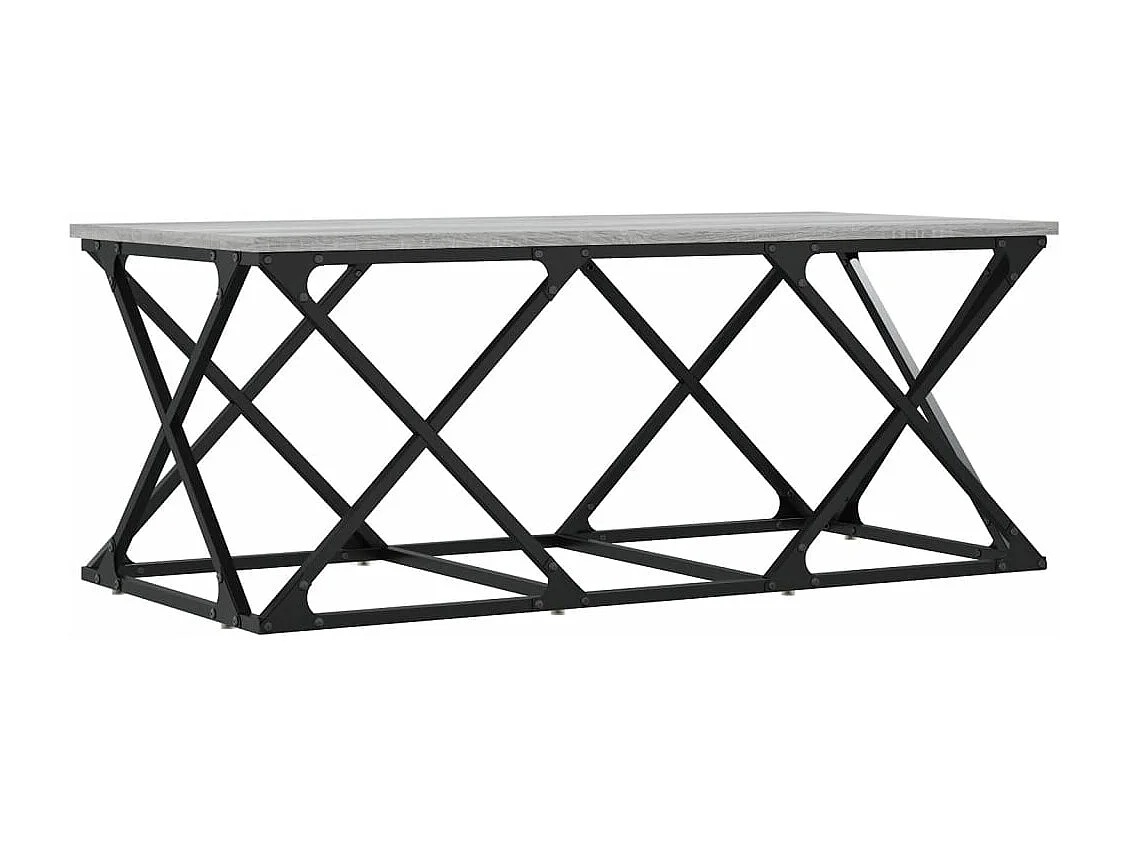 Table basse sonoma gris 100x49x40 bois d'ingénierie