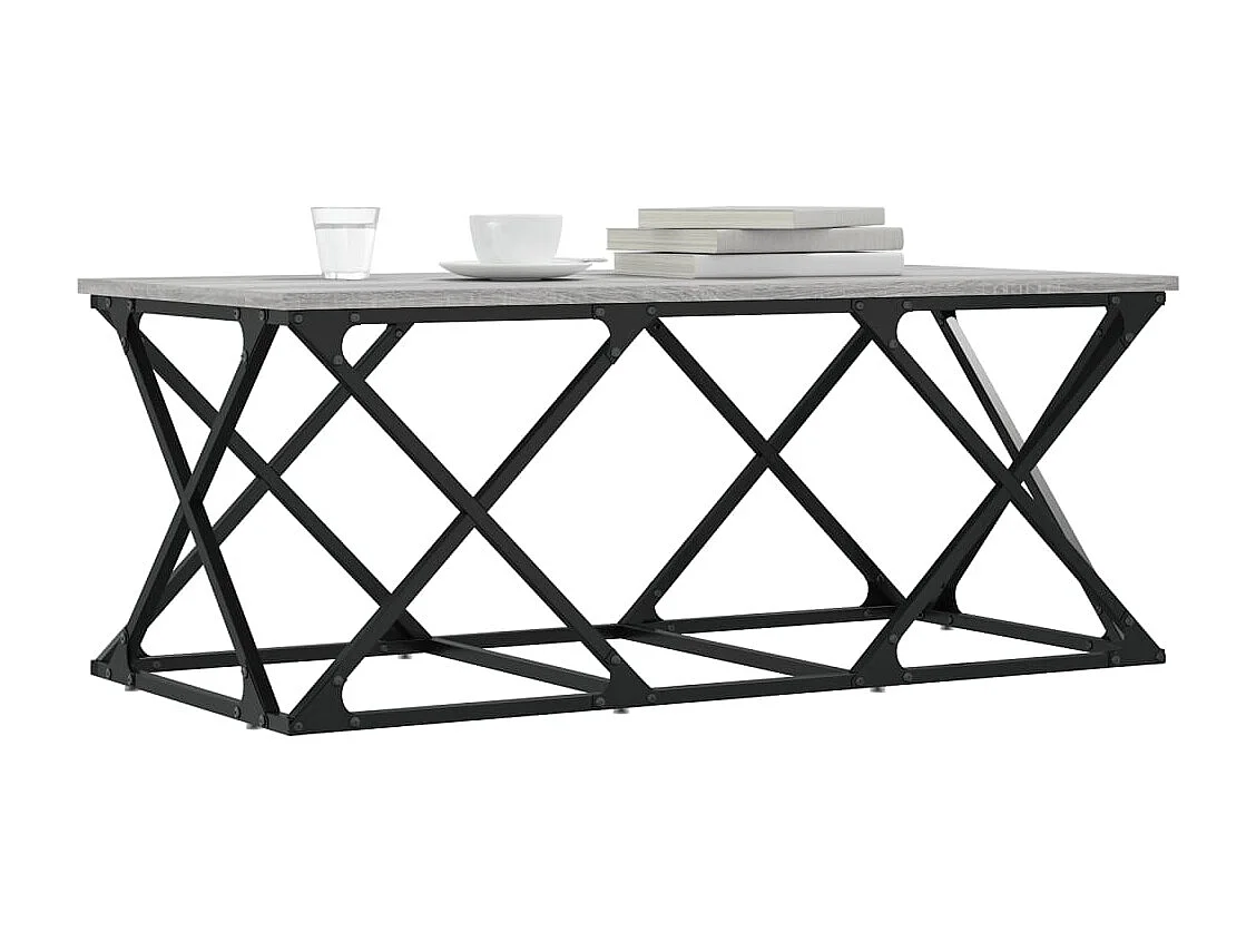 Table basse sonoma gris 100x49x40 bois d'ingénierie