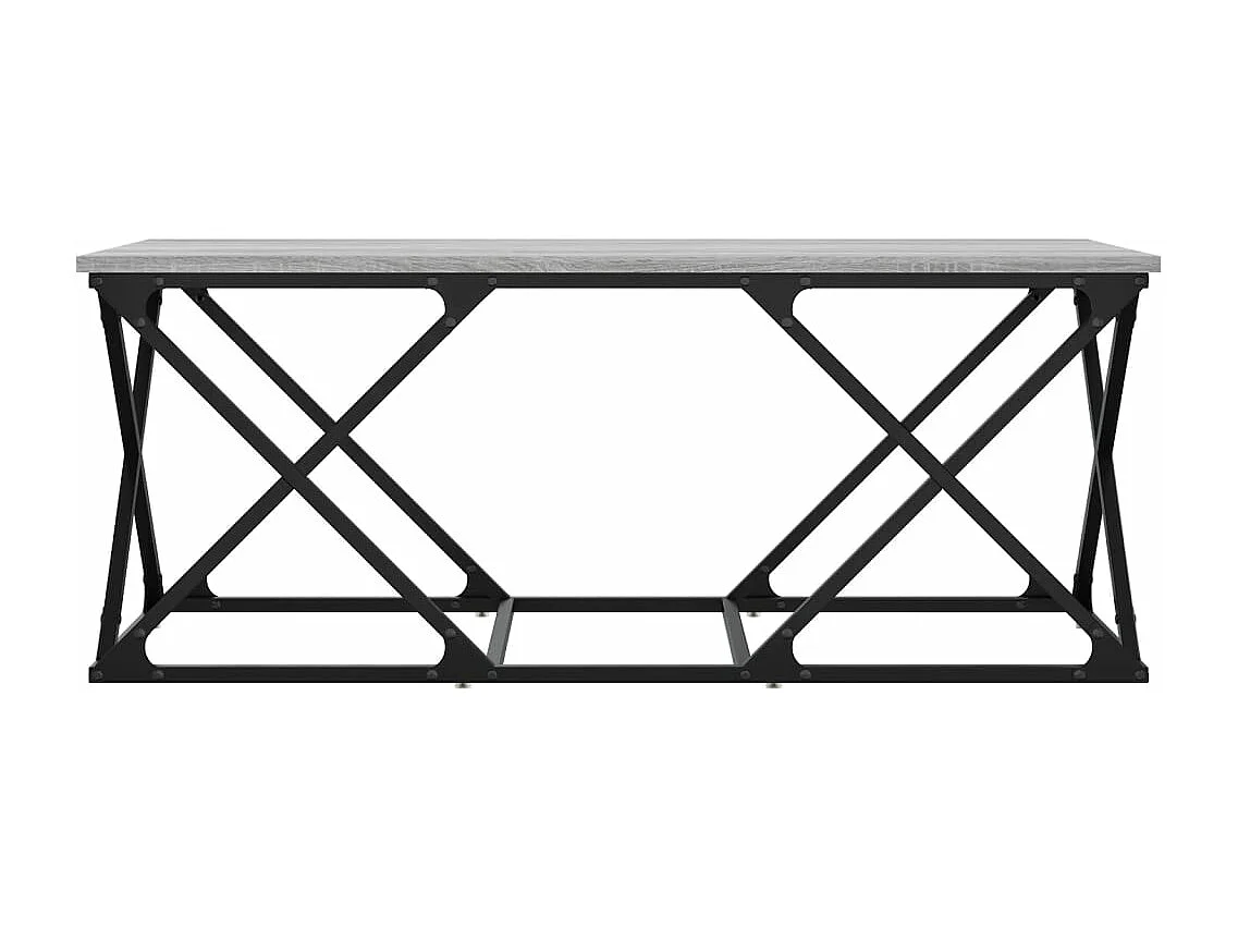 Table basse sonoma gris 100x49x40 bois d'ingénierie