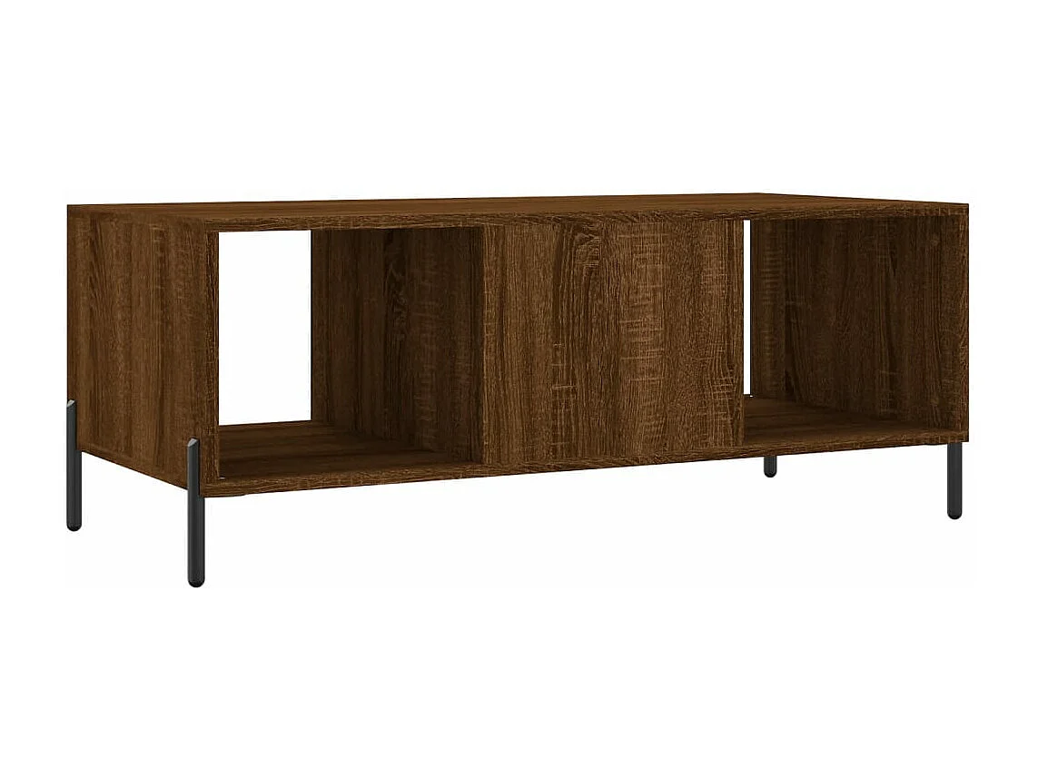 Table basse chêne marron 102x50x40 bois d'ingénierie