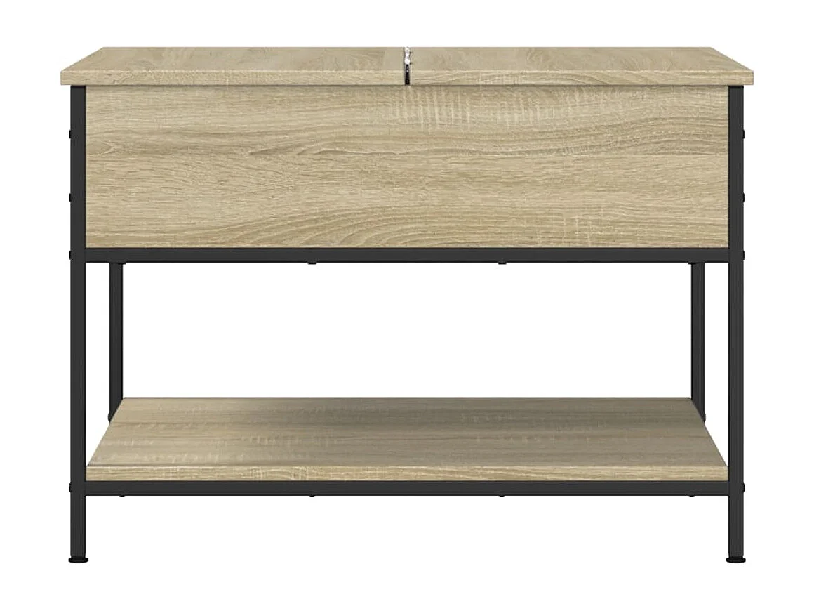 Table basse chêne sonoma 70x50x50 bois d'ingénierie et métal