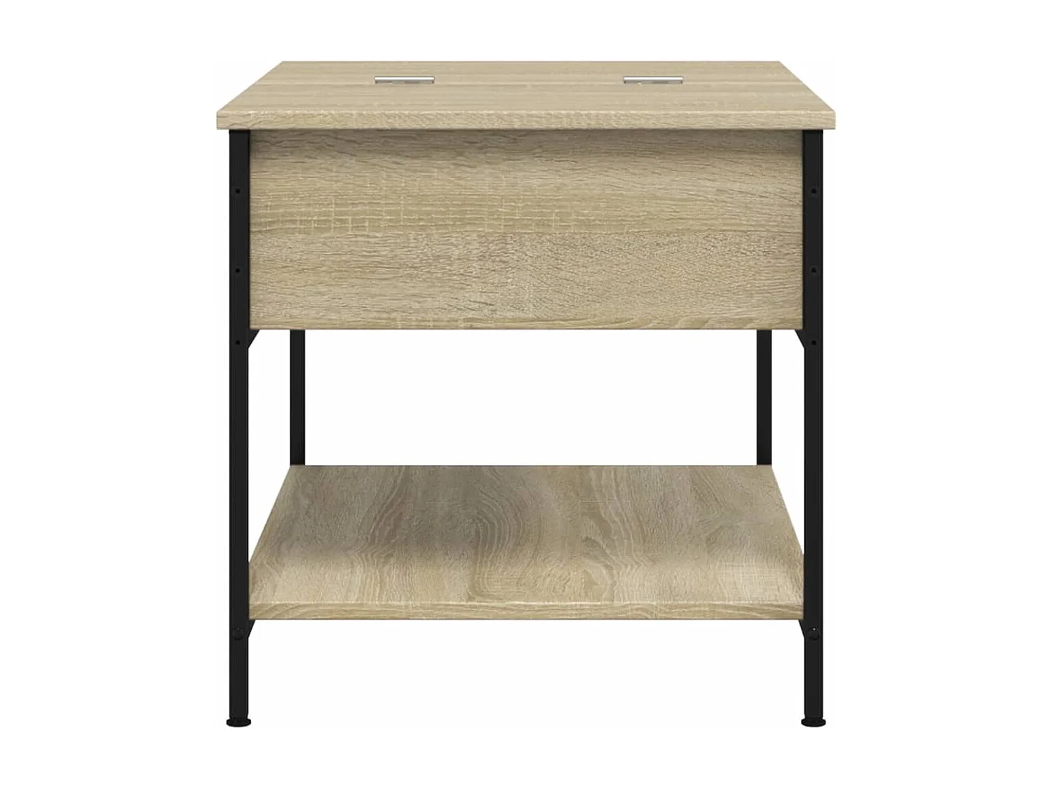 Table basse chêne sonoma 70x50x50 bois d'ingénierie et métal