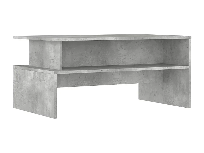 Table basse gris béton 90x55x42,5 bois d'ingénierie