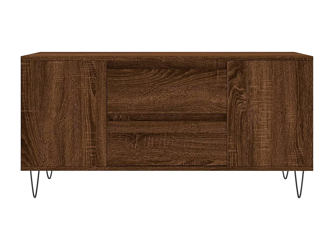 Table basse chêne marron 102x44,5x50 bois d'ingénierie