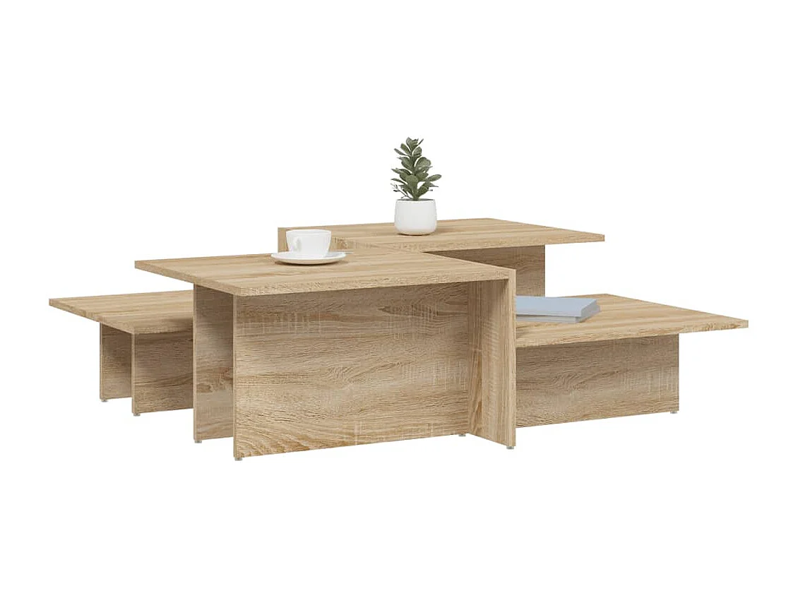 Tables basses 2 pcs Chêne sonoma Bois d'ingénierie