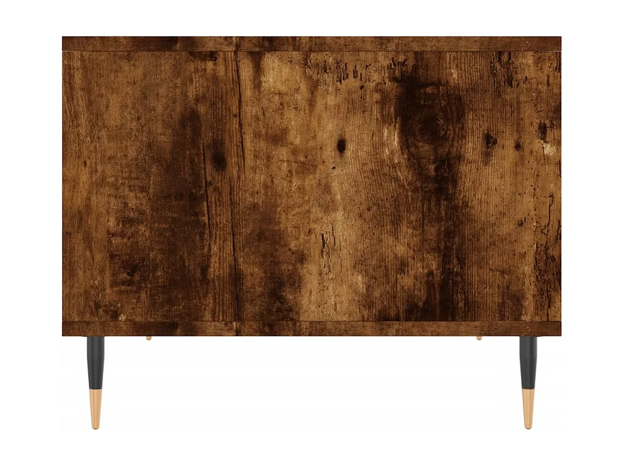 Table basse chêne fumé 60x50x40 bois d'ingénierie